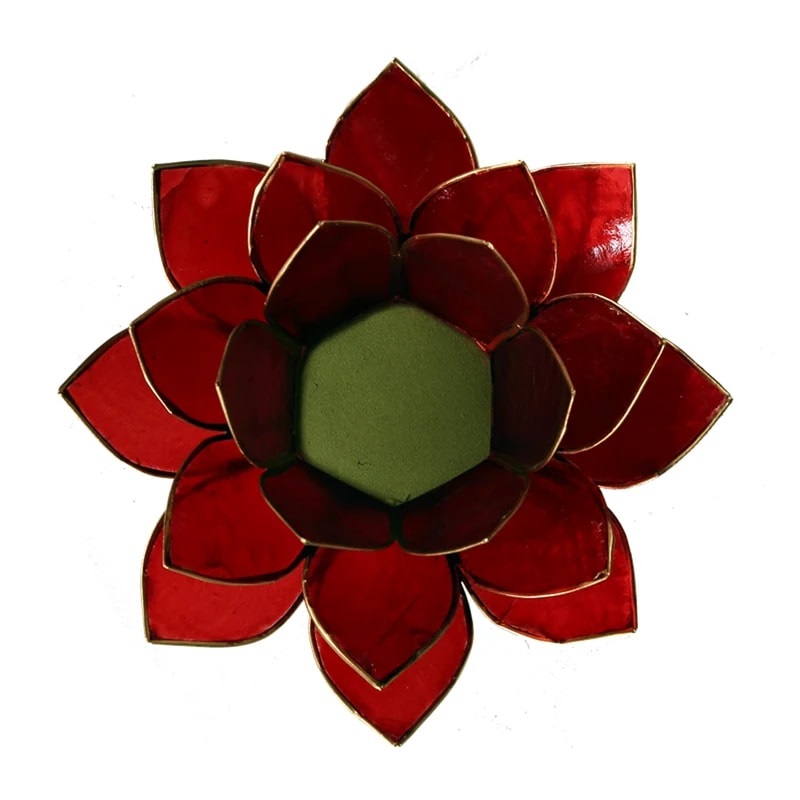 Eclairage Lotus 1er Chakra - Rouge & or
