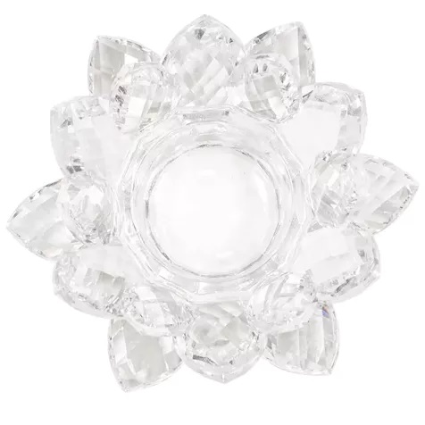 Bougeoir lotus en cristal - Moyen