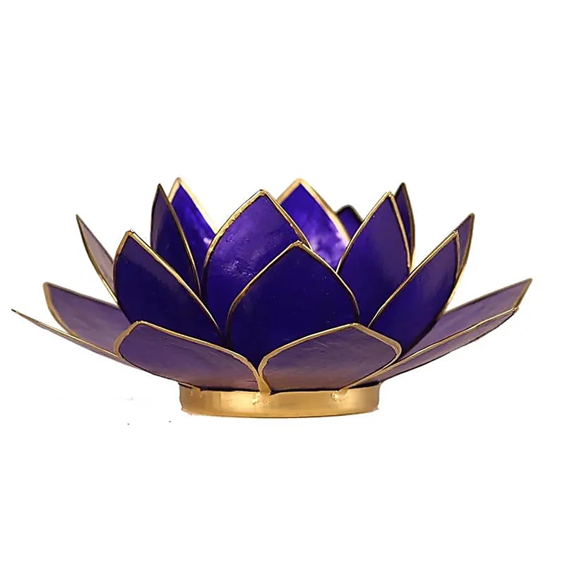 Eclairage Lotus 6ème Chakra - Indigo & or