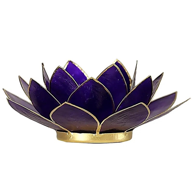 Eclairage Lotus 7ème Chakra - Violet & or