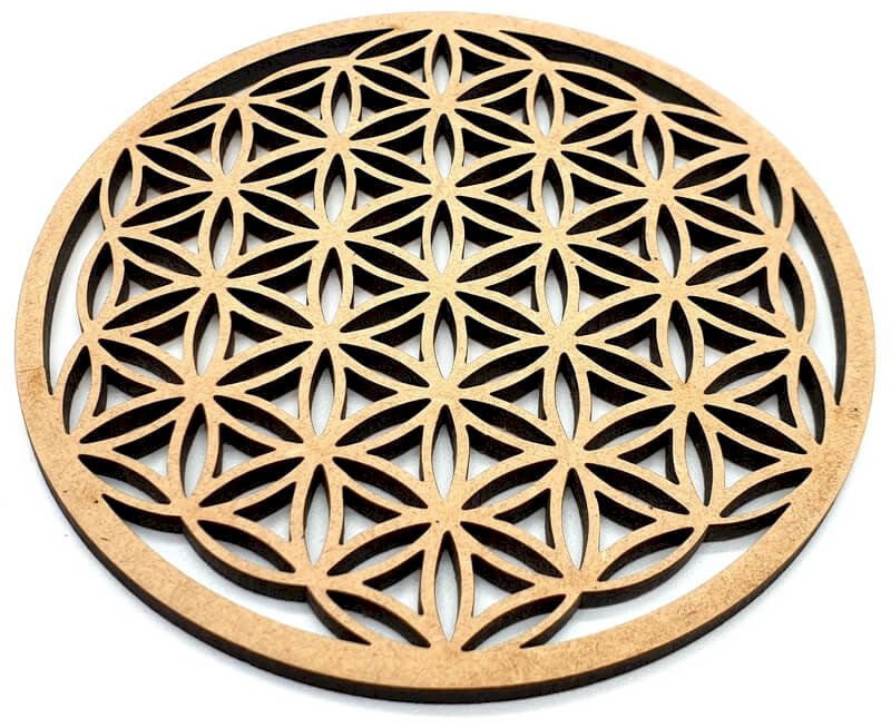 Plaque Fleur de Vie - Bois