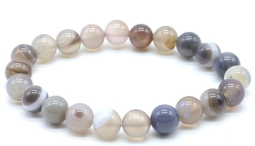 Bracelet - Agate Botswana - Perles