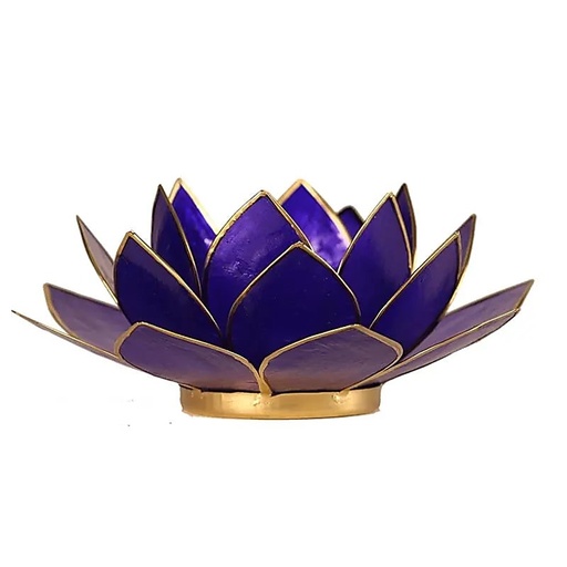 Eclairage Lotus 6ème Chakra - Indigo & or